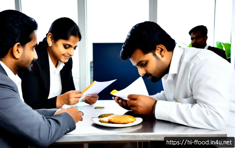 Home 17 대체육 관련 규제 동향 - Photorealistic modern food regulation review meeting in India, diverse Indian food safety profession...
